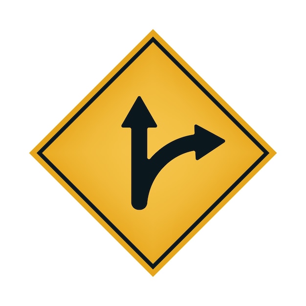 traffic sign arrow signage road sign vector illustration