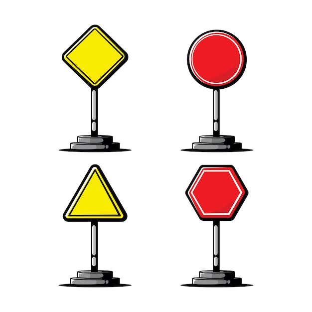 Traffic sign art illustration