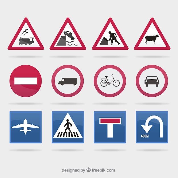 Vector traffic sign collection