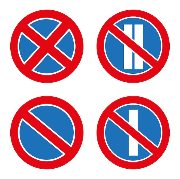 Traffic signs prohibiting parking and stopping Prohibition of parking Road Signs
