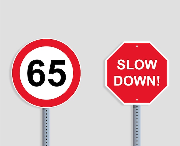 Traffic Signs Speed Limit Vector Design