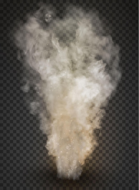 Trail Smoke bang isolated on transparent background.