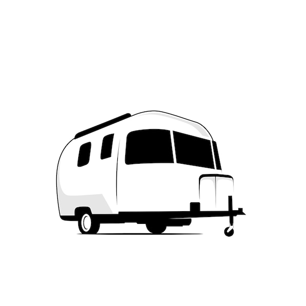 trailer icon logo design outline