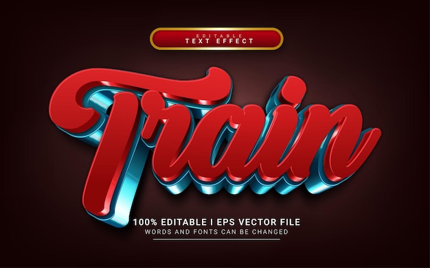 Train 3d style text effect