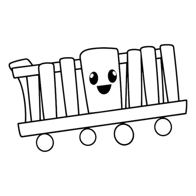 Vettore icona di cartone animato su sfondo bianco concetto di veicolo di trasporto