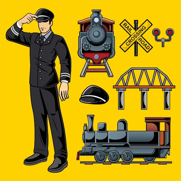 Train Driver Vector Pack