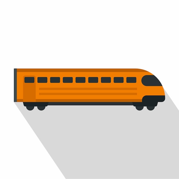 Train icon Flat illustration of train vector icon for web design