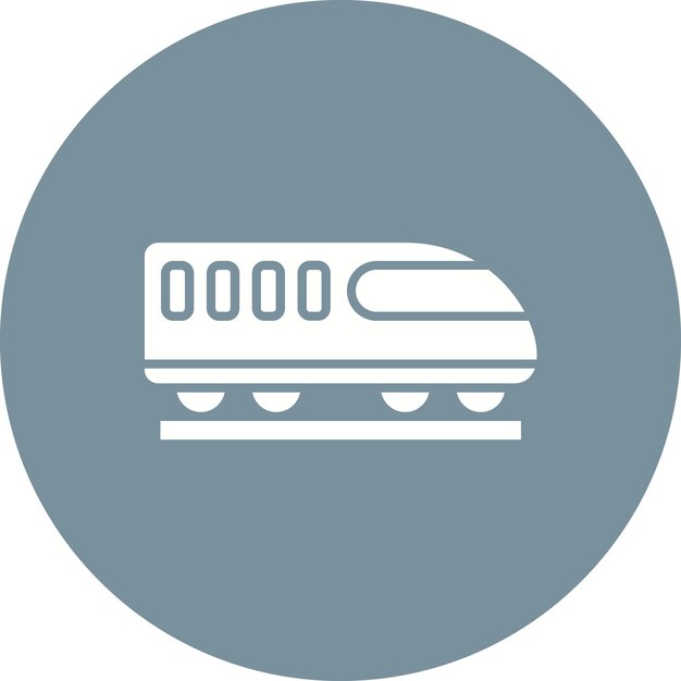 Векторное изображение значка поезда может быть использовано для путешествий