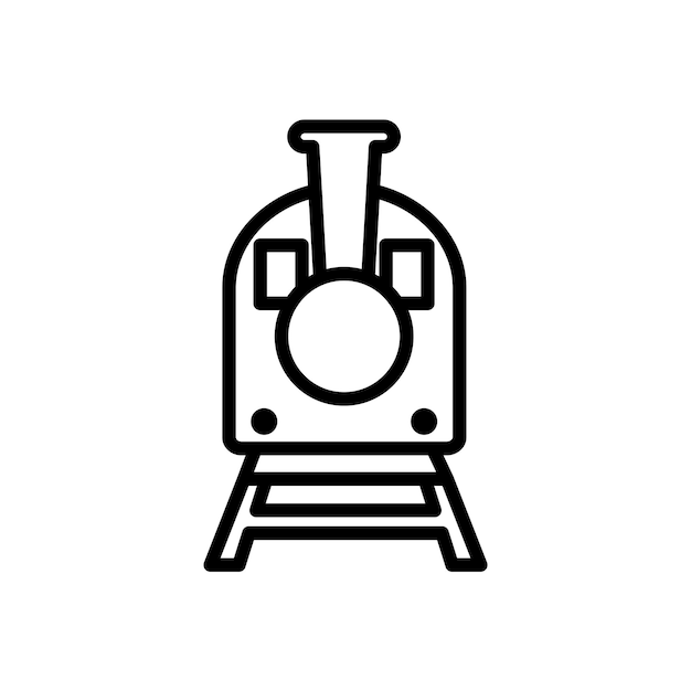 벡터 열차 아이콘 터 간단한 glpys 미니멀리스트