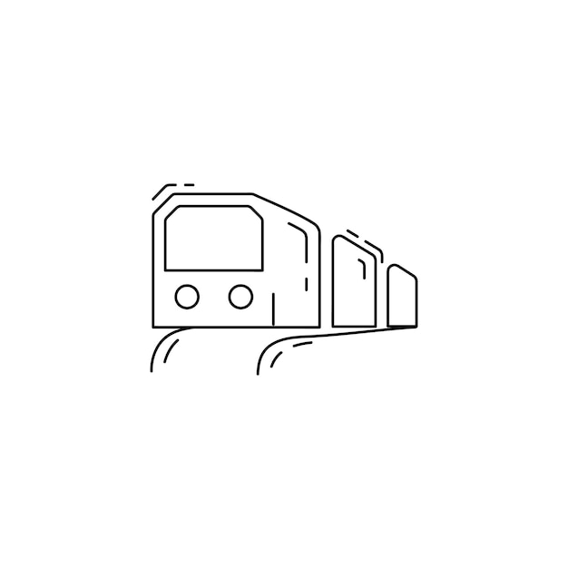 икона железнодорожной линии железнодорожный поезд тонкая линия икона