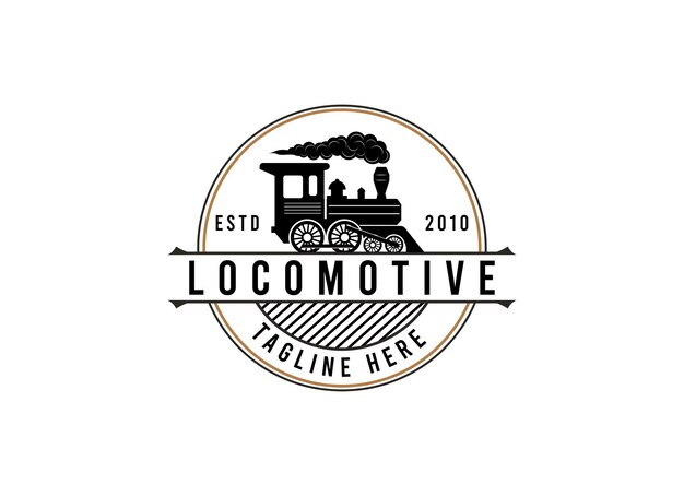 Train Locomotive Logo Design Train Logo Design