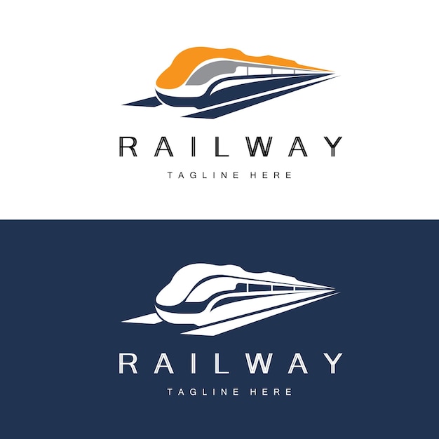 Дизайн логотипа поезда. скоростной поезд. вектор. быстрый транспорт. дизайн иллюстрации транспортного средства. подходит для локомотивов.