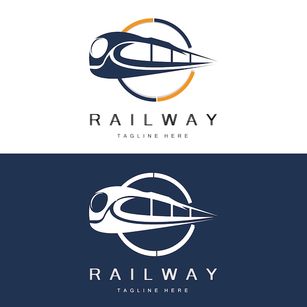 Train Logo Design Fast Train Track Vector Fast Transport Vehicle Illustration Design Fit Locomotive Railroad Company Land Transportation And Fast Delivery