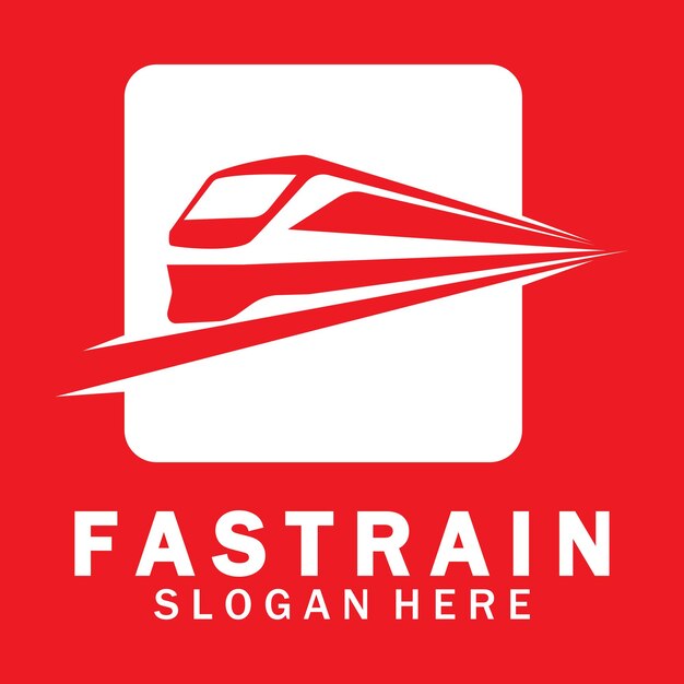 Train logo vector illustration designfast train logohigh speed train illustration logovector illustration