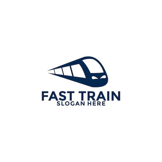 Vector train logo vector illustration designfast train logohigh speed train logo icon template