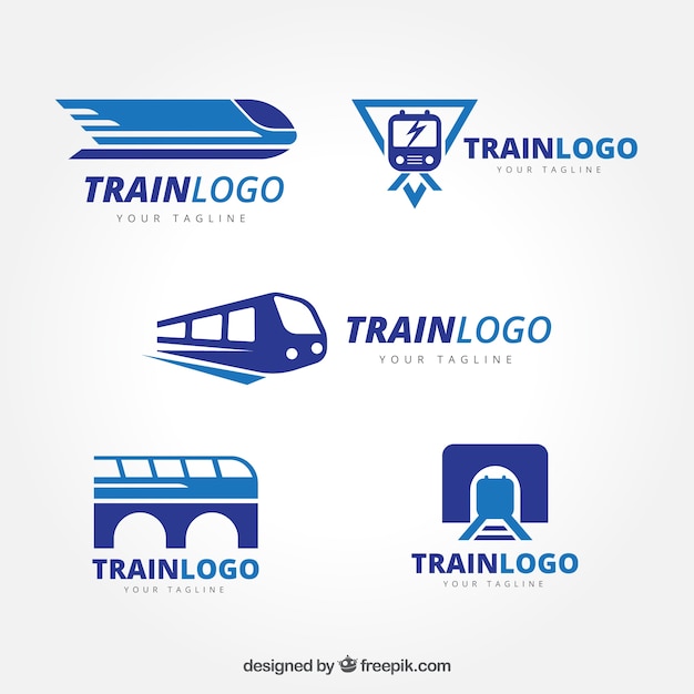 Train logotype set