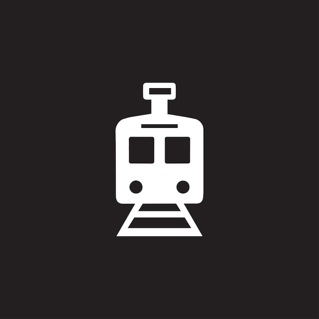 교통 앱 및 웹 사이트의 기차 철도 지하철 평평한 아이콘