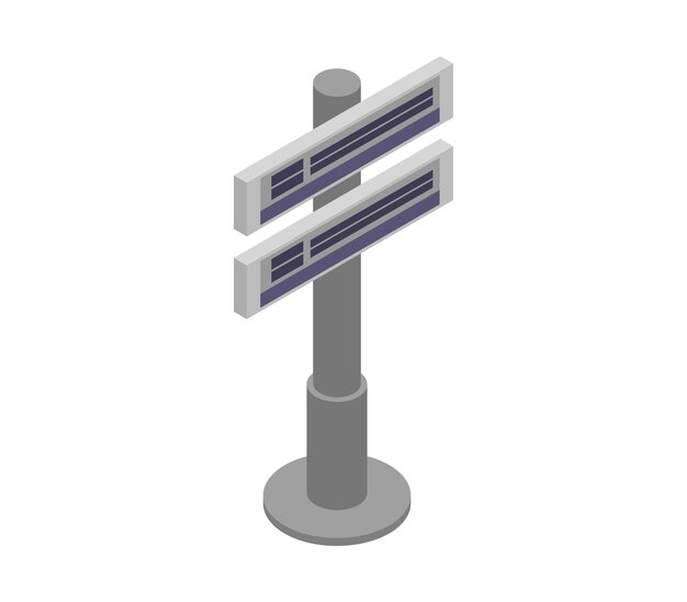 Vector train schedule isometric