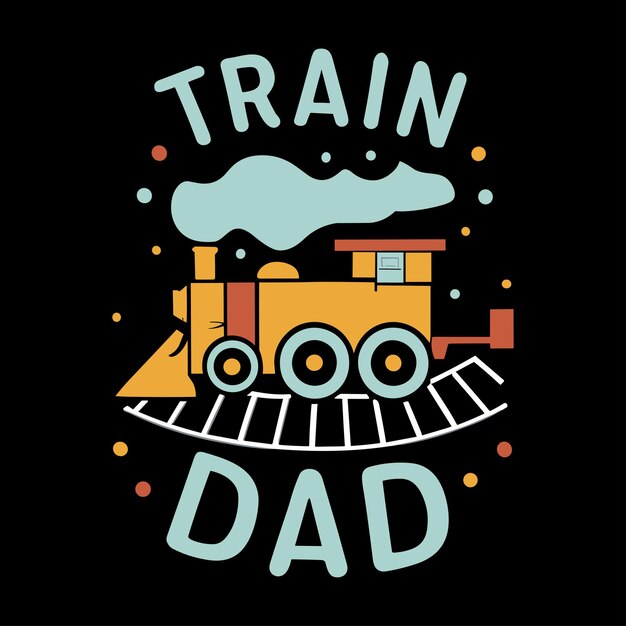 Vector train station retro vintage t shirt design