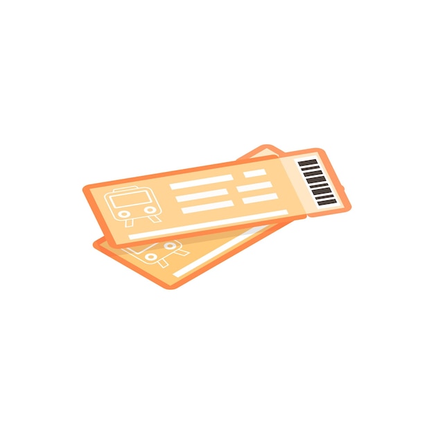 Train tickets isometric 3d icon travel by railway transport