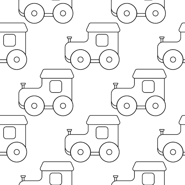 Vector train toy childrens day kindergarten pattern line