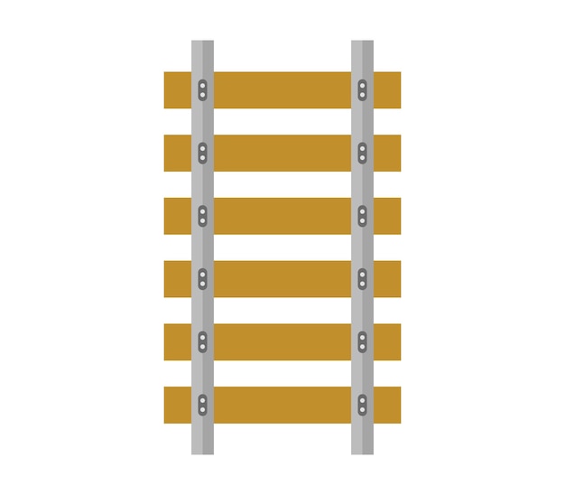 Vector train track illustrated