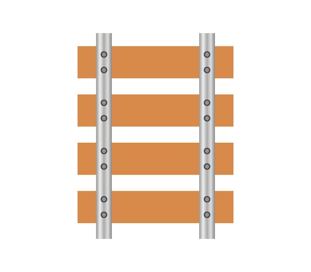 Vector train track illustrated