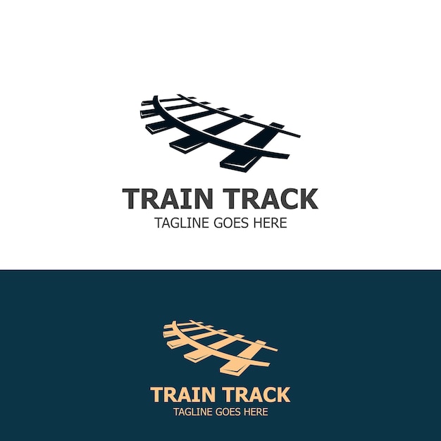 Vector train tracks vector icon design template illustration