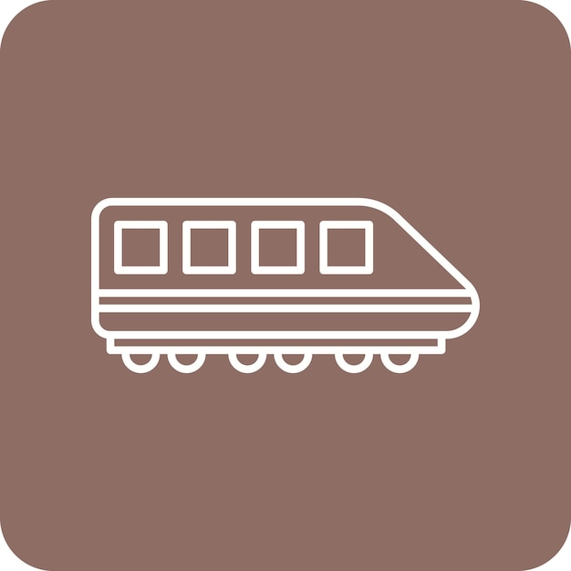 列車ベクトルのアイコンを輸送アイコンセットに使用できます