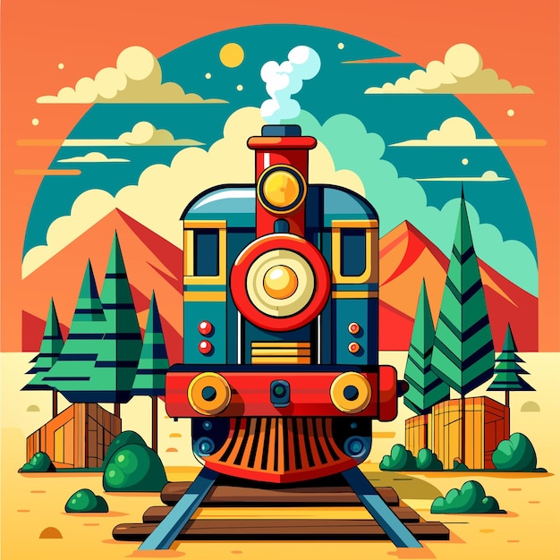 Vector train vector illustration