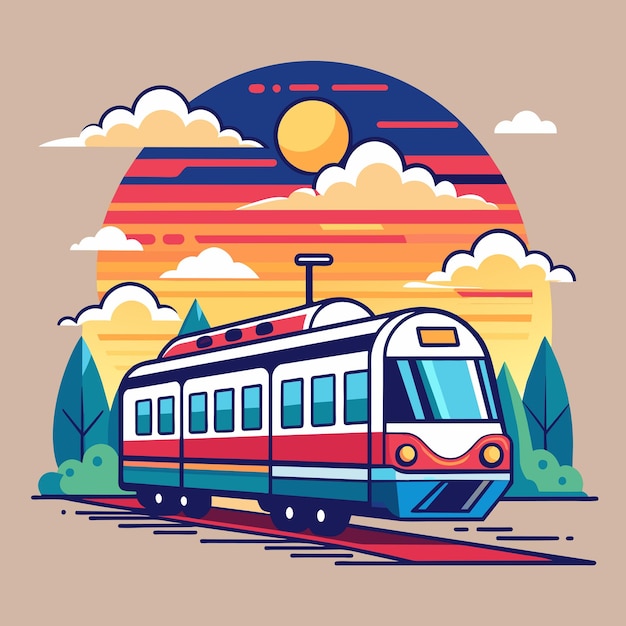 Vector train vector illustration