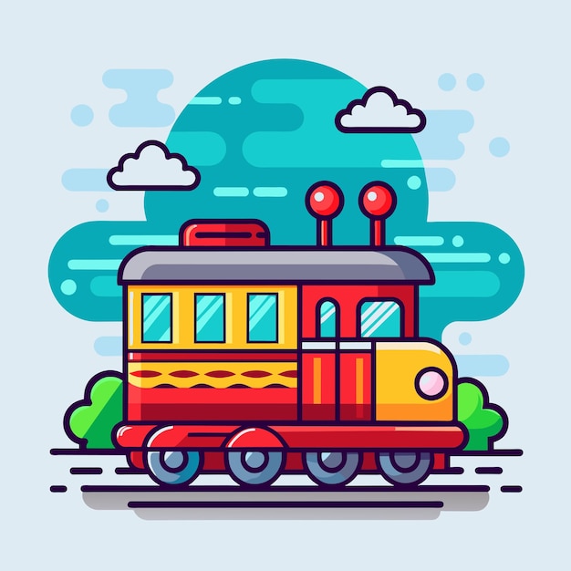 Vector train vector illustration