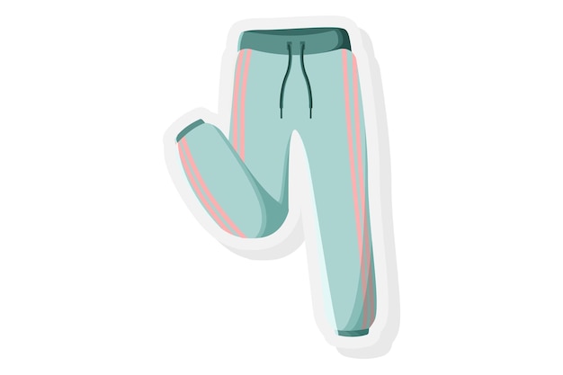 Vector training pants sticker vector illustration