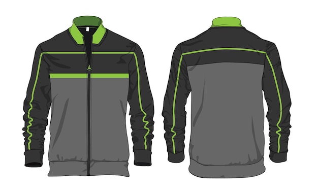 Trainingsjack varsity sjabloon ontwerp mockup vector