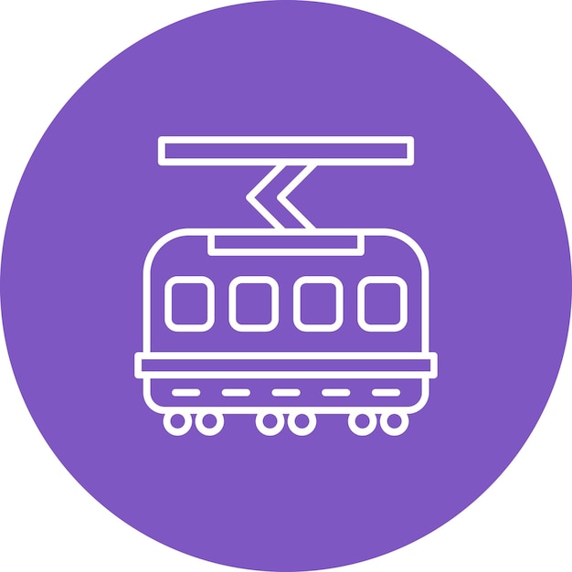 Tram icon vector image Can be used for City Elements