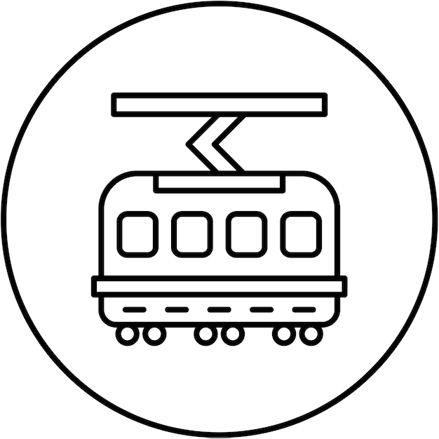 Vector tram icon vector image can be used for city elements