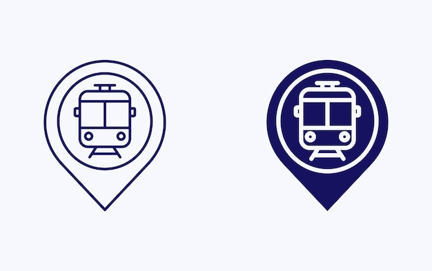 Tram metro illustratie kaartpictogram