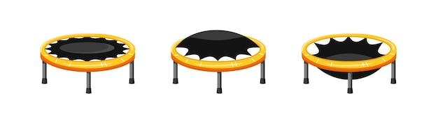 Vector trampoline is level and flexing set