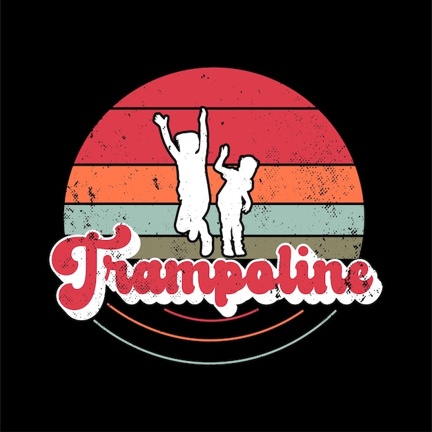 Trampoline vintage tshirt design vintage design