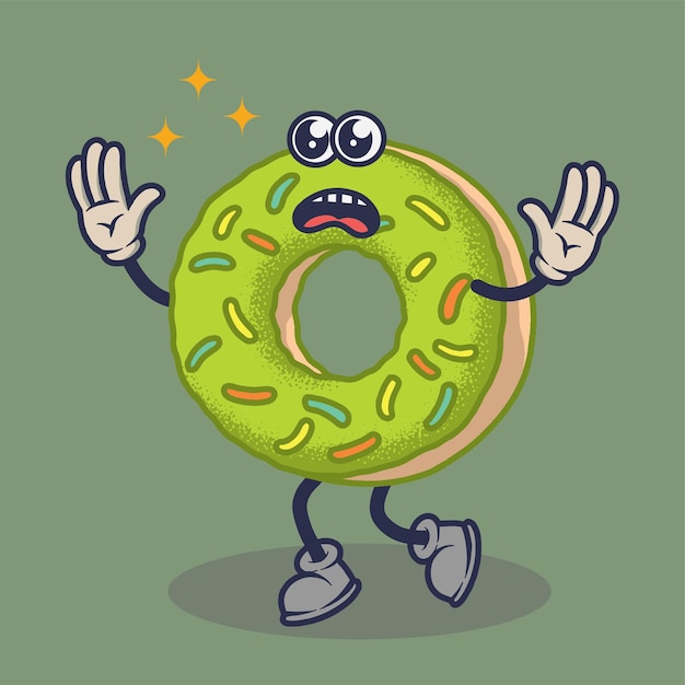 Tranenogen Donuts met vermoeide gezichtsuitdrukking sticker.