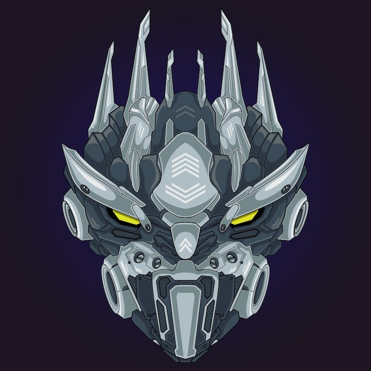 Vector tranformer head illustration