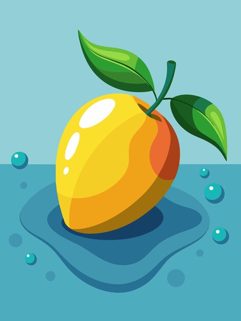 Tranquil mango water background with refreshing hues of orange and yellow