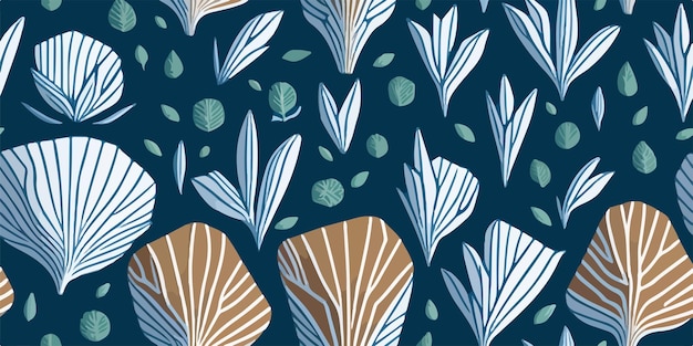 Tranquil Tides Vector Seashell Pattern Pack