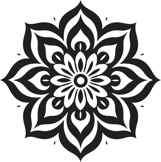 Tranquil tondo mandala logo icon harmony halo mandala design emblema