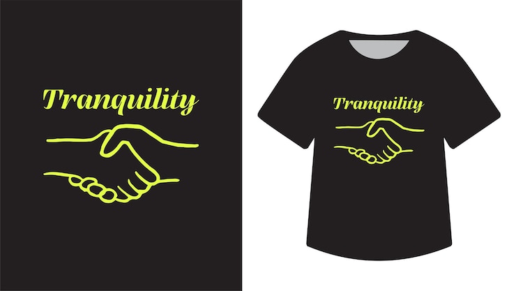 Vector tranquility tshirt design