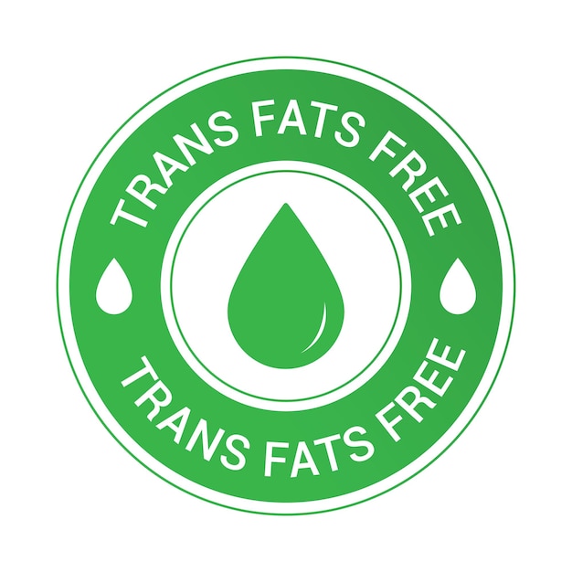 Vector trans fat free icon vector logo and graphic design png