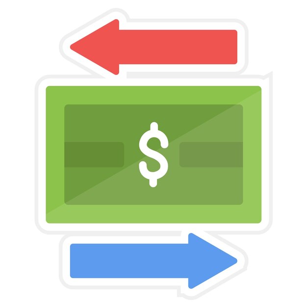 Vector transaction icon vector image can be used for accounting