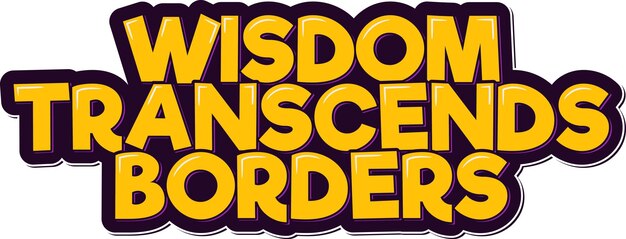 Vector transcendent wisdom international students day lettering vector design