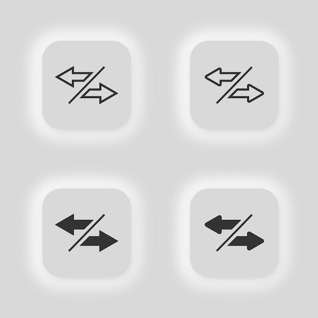 Transfer arrow icon set two opposite arrows illustration symbol sign exchange arrows vector