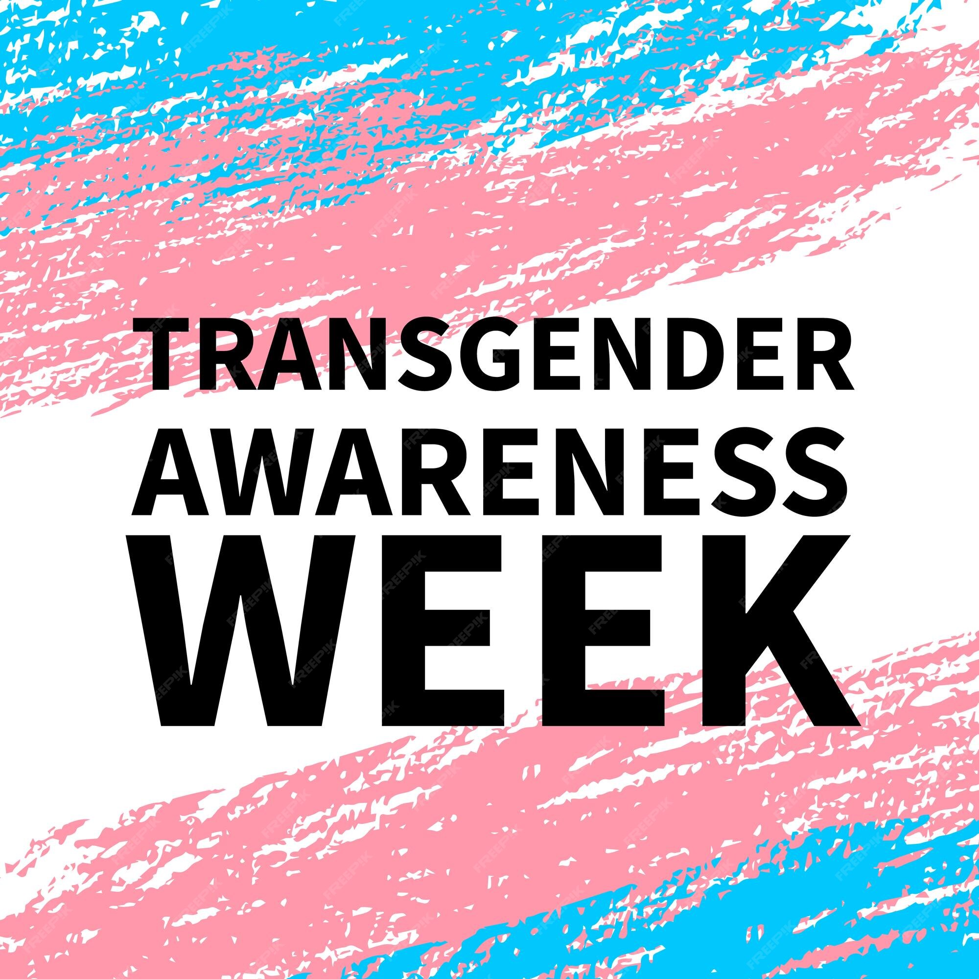 Premium Vector Transgender awareness week lettering with transgender